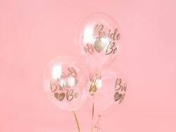  Átlátszó lánybúcsús léggömb arany - partywebshop