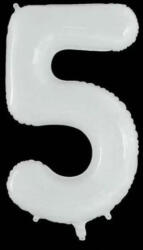  5 szám fehér fólia lufi