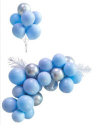  Ezüst-kék léggömb girland - partywebshop