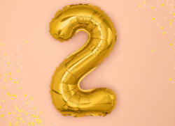  2 szám arany kis lufi