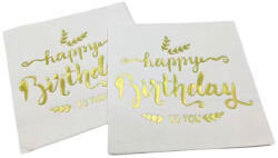  Arany szülinapi szalvéta 20 db - partywebshop