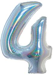  4 szám irizáló fólia lufi - partywebshop