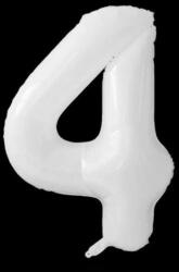 4 szám fehér fólia lufi - partywebshop
