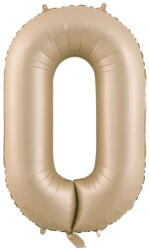  0 szám karamell barna lufi