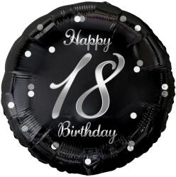  Fekete-ezüst 18-as fólia lufi - partywebshop