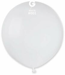  Fehér pasztel latex lufi 48 cm