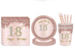  Rosegold 18. szülinapi szett 16 főre