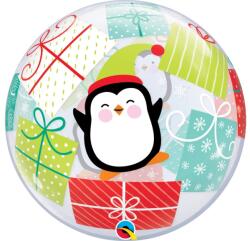  Karácsonyi pingvin bubbles átlátszó lufi - partywebshop