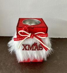  Fa mécsestartó piros