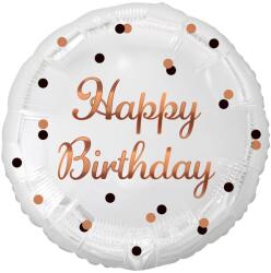 Fehér-rosegold szülinapi lufi - partywebshop