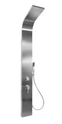  MINOTTI masszázs zuhanypanel vízeséssel, szögletes kézi zuhannyal, inox (MST-100)