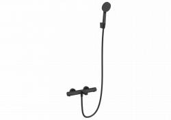  COPEN CoolTouch termosztátos kádcsaptelep zuhanyszettel, matt fekete (C-01-501MB)