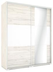D1 Boston tolóajtós gardróbszekrény 200 cm 1 fózolt tükrös ajtóval