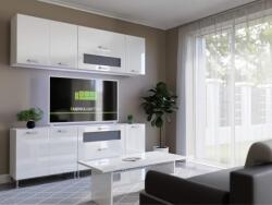 FN Luca nappali szekrénysor 200 cm- Magasfényű fehér