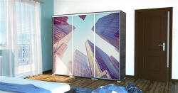 D1 Italy Style tolóajtós gardróbszekrény 239 cm, 3 ajtós