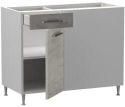 FN Fanni alsó 1 ajtós 1 fiókos - 100 cm széles jobbos sarok elem