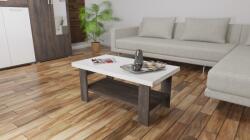 BT Ivon 90 cm dohányzóasztal Iszap tölgy - Magasfényű fehér