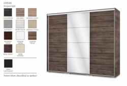 D1 Porto tolóajtós gardróbszekrény 239 cm +1 fózolt tükrös ajtó