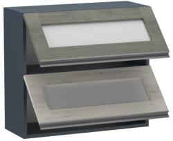 FN Artiano felső 72 cm 2 felnyílós ajtós 2 üveges - 80 cm széles elem