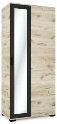 D1 Galaxy gardróbrendszer G 10 - s gardrób sarokelem 92 cm, tükrös