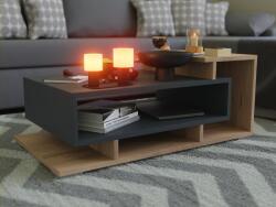 BT D2 dohányzóasztal 90 cm antracit - világos tölgy FN