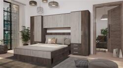 Wilson áthidalós szekrénysor iszap tölgy - ében tölgy WS7 330 cm (Ágy nélkül)