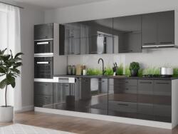 FN Galaxy konyhabútor 320/72 cm Magasfényű antracit szürke