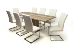 Divian Kevin asztal Boston székkel - 8 személyes étkezőgarnitúra