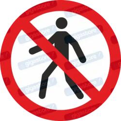  Átjárás tilos piktogram matrica ISO 7010 P004 : Tábla-matrica mérete - 150 x 150 mm, Tábla-matrica típusa - matrica