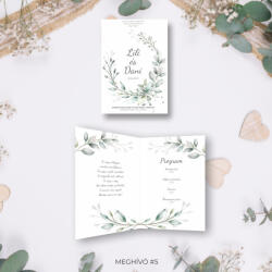  4 oldalas esküvői meghívó - Sablon 5