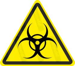  Biológiai veszély piktogram matrica : Tábla-matrica mérete - 200 x 175 mm, Tábla-matrica típusa - matrica