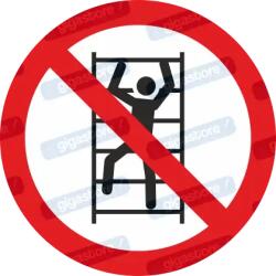  Felmászni tilos piktogram matrica P009 : Tábla-matrica mérete - 200 x 200 mm, Tábla-matrica típusa - matrica