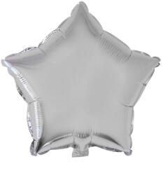 Fóliás lufi 46cm csillag ezüst