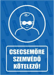  Csecsemőre szemvédő kötelező piktogram+felirat tábla matrica : Tábla-matrica mérete - A4 / 210 x 297 mm, Tábla-matrica típusa - 3mm pvc tábla
