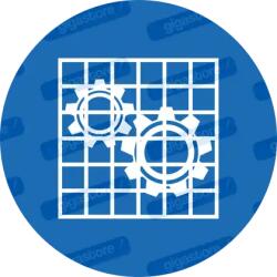  Védelmet telepíteni - ellenőrizni kötelező piktogram matrica M027 : Tábla-matrica mérete - 200 x 200 mm, Tábla-matrica típusa - matrica