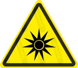  Optikai sugárzás veszélye piktogram matrica W027 : Tábla-matrica mérete - 50 x 44 mm (4db), Tábla-matrica típusa - matrica