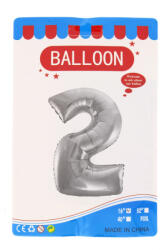  Fóliás lufi szám Ante 16 inch ezüst - 2