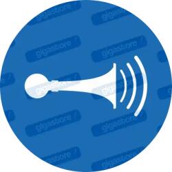 Dudáljon - használja a dudát piktogram matrica M029 : Tábla-matrica mérete - 50 x 50 mm (4db), Tábla-matrica típusa - matrica