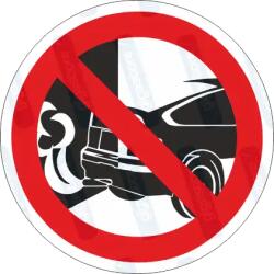 Motort járatni tilos piktogram matrica : Tábla-matrica mérete - 50 x 50 mm (4db), Tábla-matrica típusa - matrica