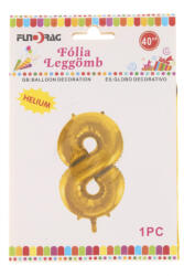 Fundrag fóliás szám lufi 40in, arany-8