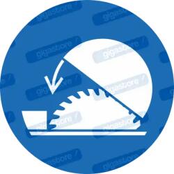  A fűrész burkolatának használata kötelező piktogram matrica ISO 7010 M031 : Tábla-matrica mérete - 100 x 100 mm, Tábla-matrica típusa - matrica