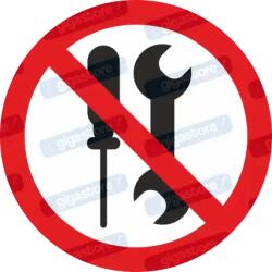  Önállóan - Felhasználóként szervizelni tilos piktogram matrica ISO 7010 P069 : Tábla-matrica mérete - 150 x 150 mm, Tábla-matrica típusa - matrica