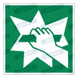  Hozzáféréshez betörni piktogram matrica E008 : Tábla-matrica mérete - 200 x 200 mm, Tábla-matrica típusa - matrica