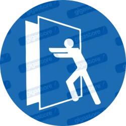  Az ajtó zárva tartandó piktogram matrica : Tábla-matrica mérete - 100 x 100 mm, Tábla-matrica típusa - matrica