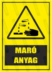  Maró anyag piktogram+felirat tábla matrica : Tábla-matrica mérete - A5 / 148 x 210 mm, Tábla-matrica típusa - 3mm pvc tábla