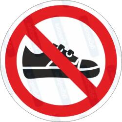  Cipő tilos piktogram matrica : Tábla-matrica mérete - 200 x 200 mm, Tábla-matrica típusa - matrica