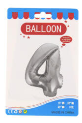  Fóliás lufi szám Ante 16 inch ezüst - 4