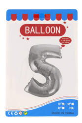  Fóliás lufi szám Ante 16 inch ezüst - 5