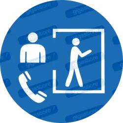 Belépés csak külső felügyelővel piktogram matrica ISO 7010 M058 : Tábla-matrica mérete - 50 x 50 mm (4db), Tábla-matrica típusa - matrica