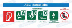  ABC porral oltó tábla matrica : Tábla-matrica mérete - 85 x 225 mm, Tábla-matrica típusa - 3mm pvc tábla